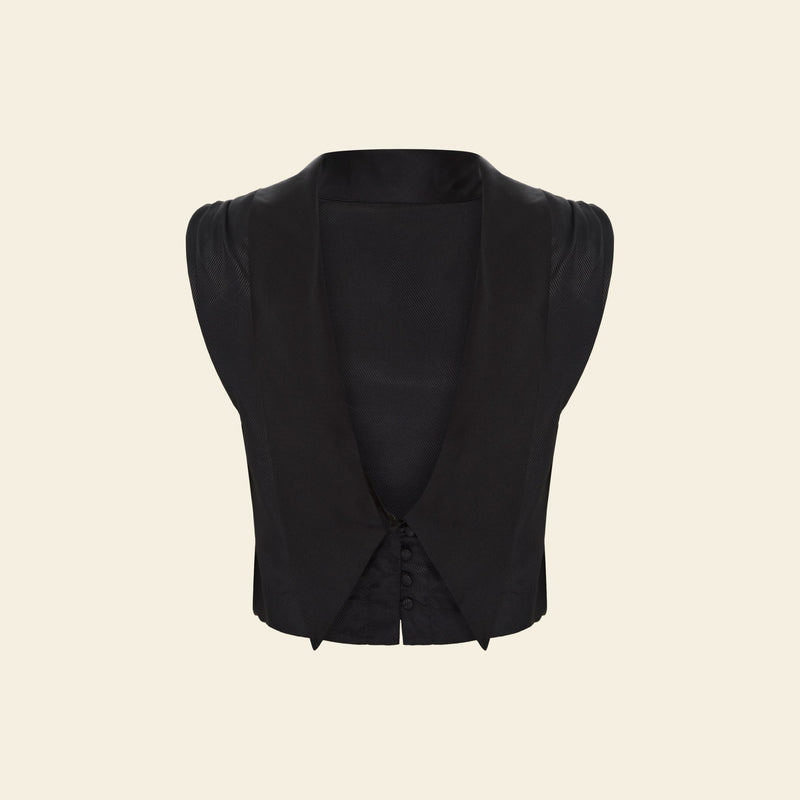 Blusa Gola Escafrando Lapela Preto