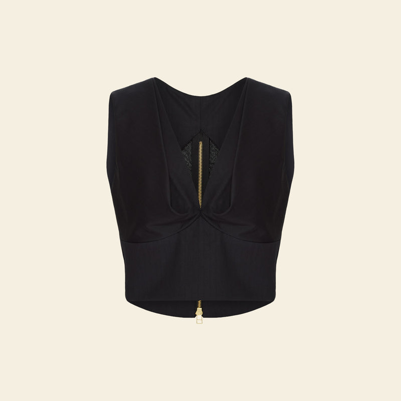 Top Cropped Gola V Preto