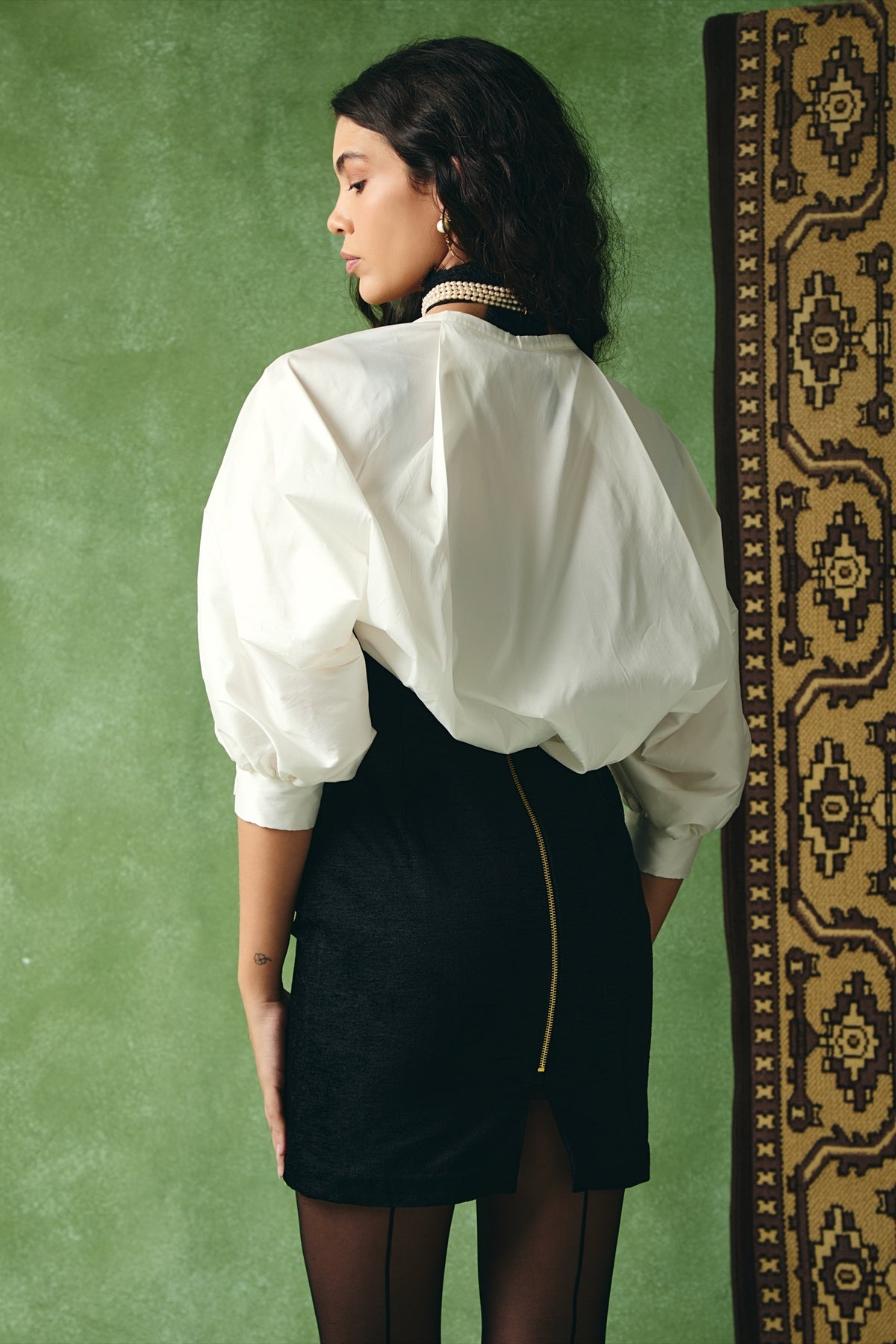 Bolero Manga Bufante Off-white — look 4
