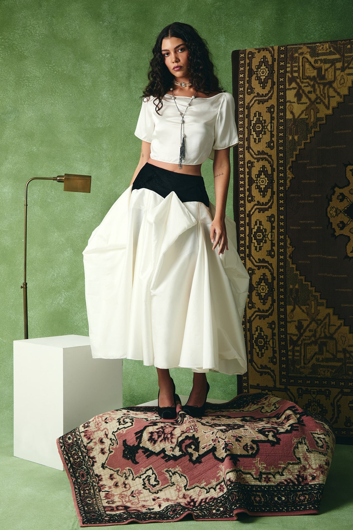 Saia Midi Bufante — look 1