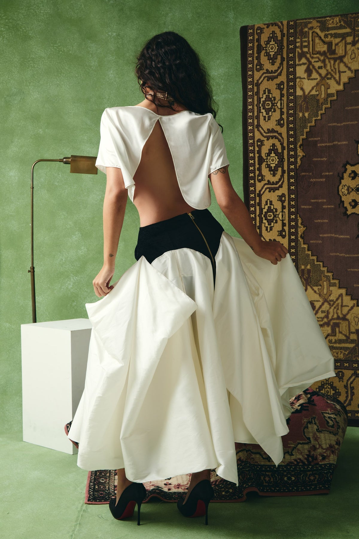 Saia Midi Bufante — look 2