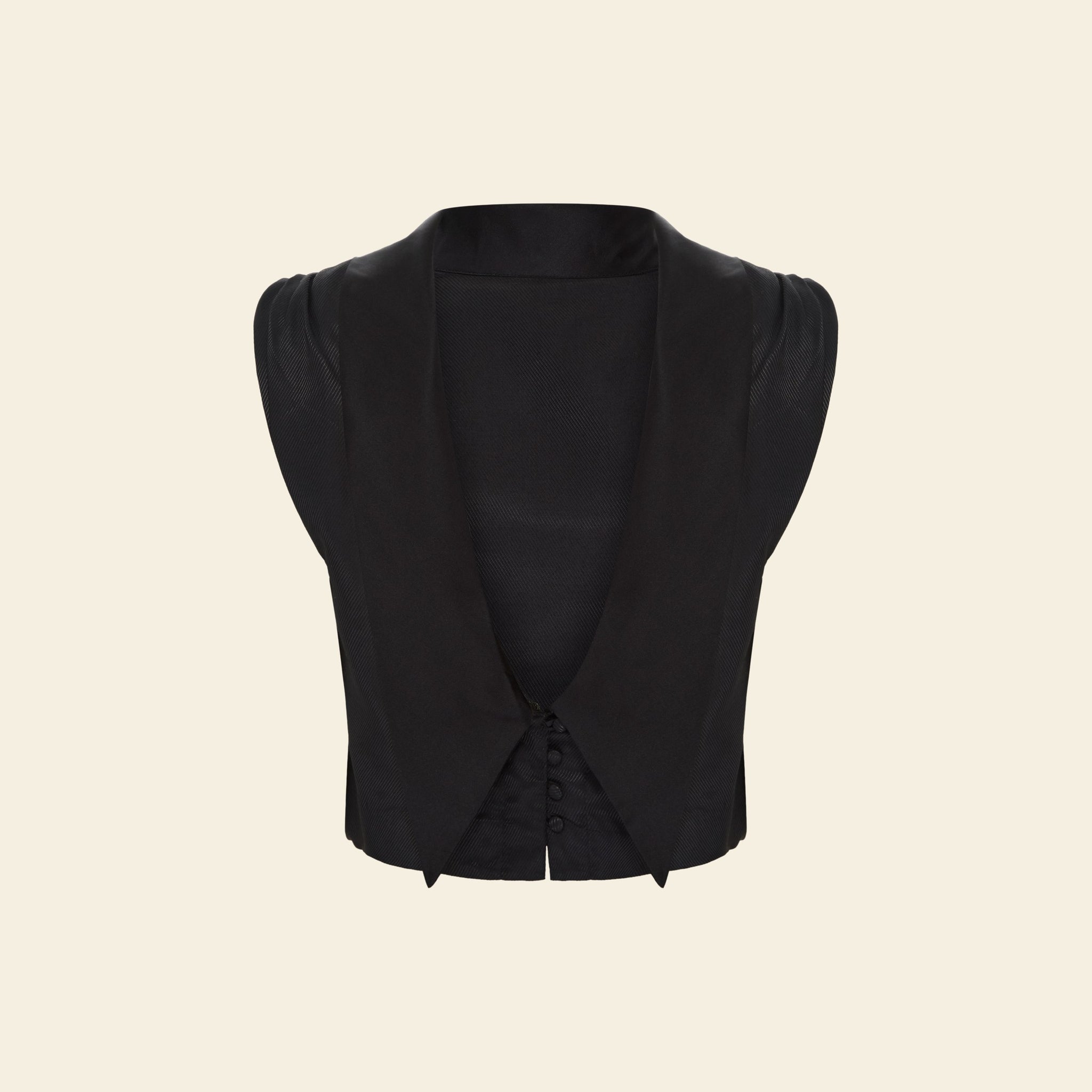 Blusa Gola Escafrando Lapela Preto — still 1