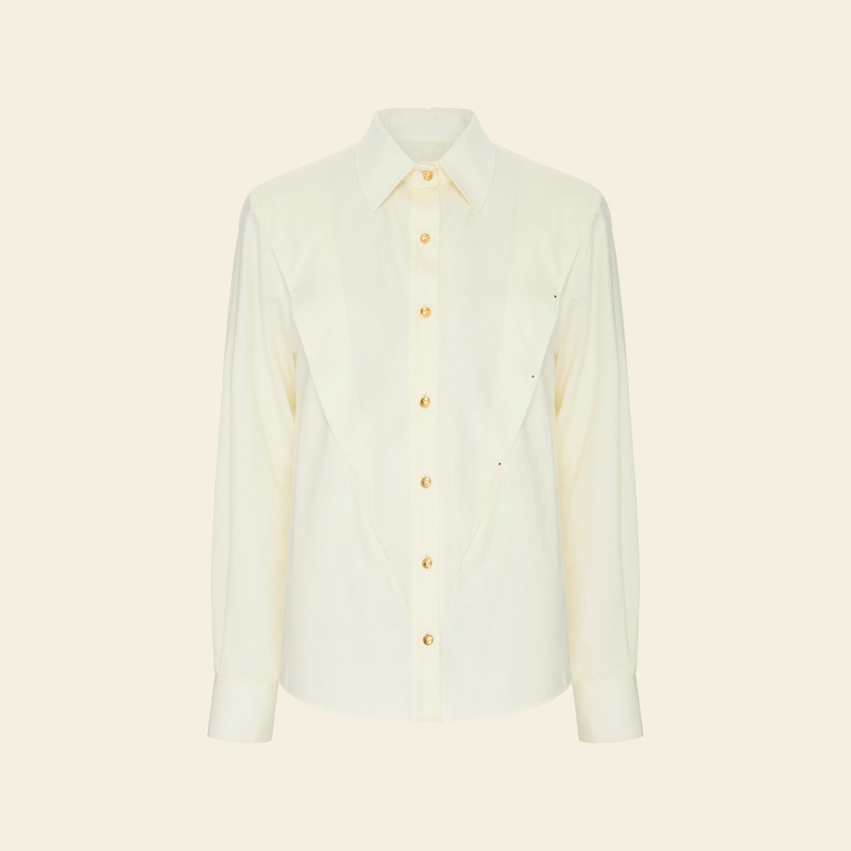 Camisa Recorte V Algodão Off-white — still frente