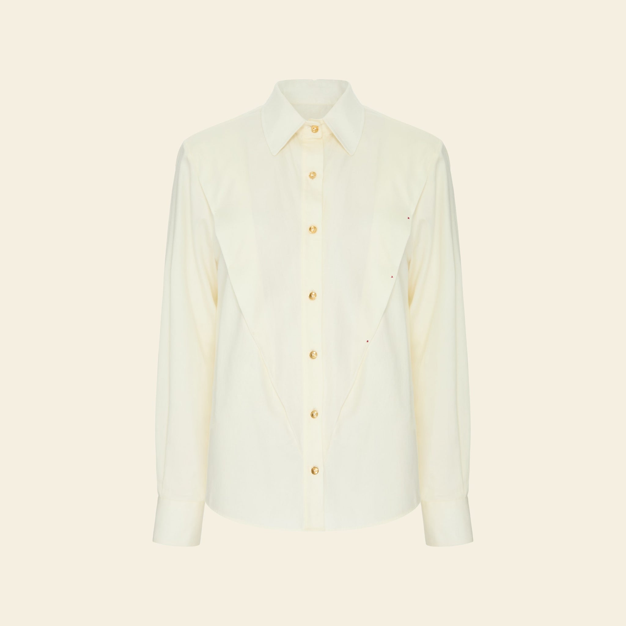 Camisa Recorte V Algodão Off-white — still 1