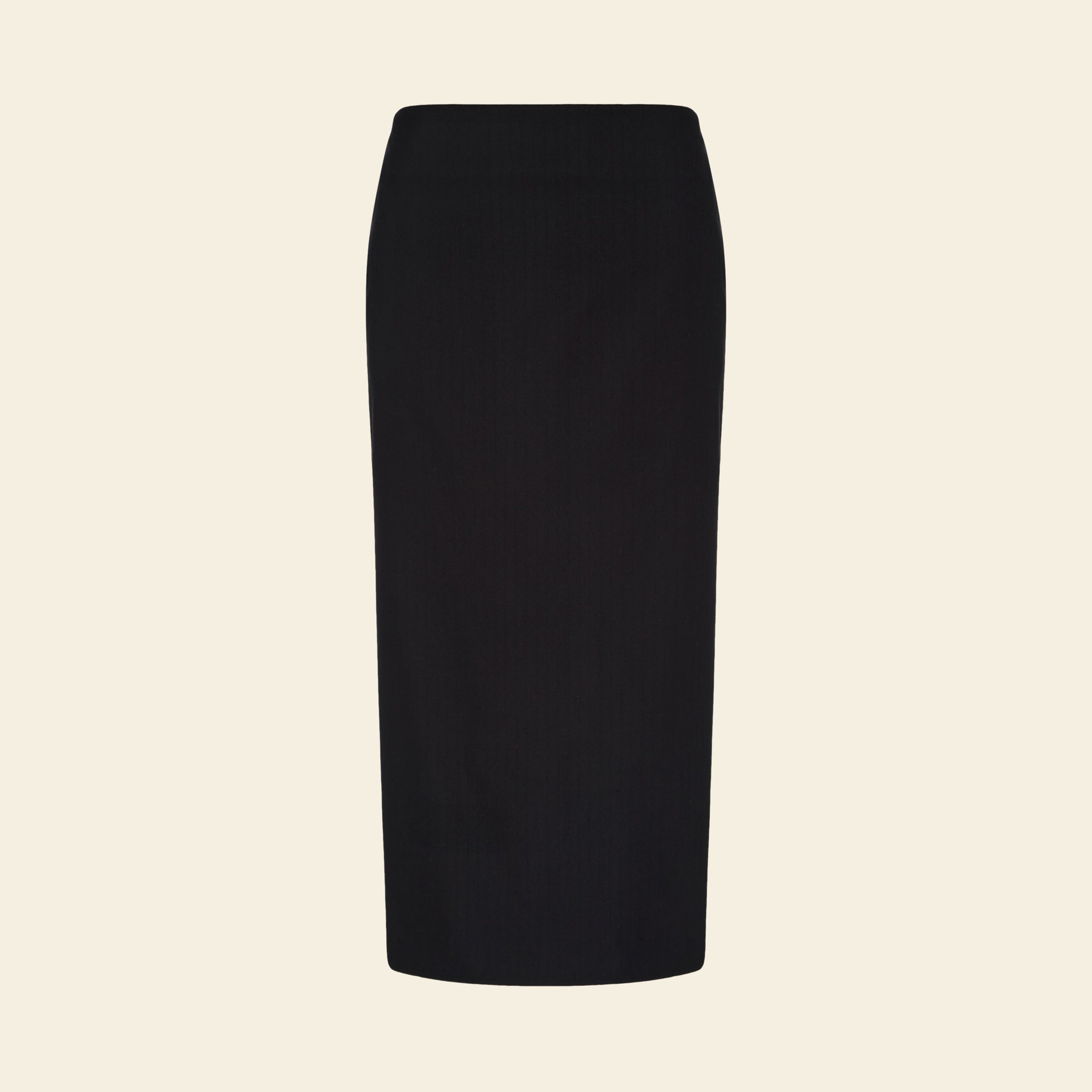 Saia Lápis Midi Franzida Preto — still 2