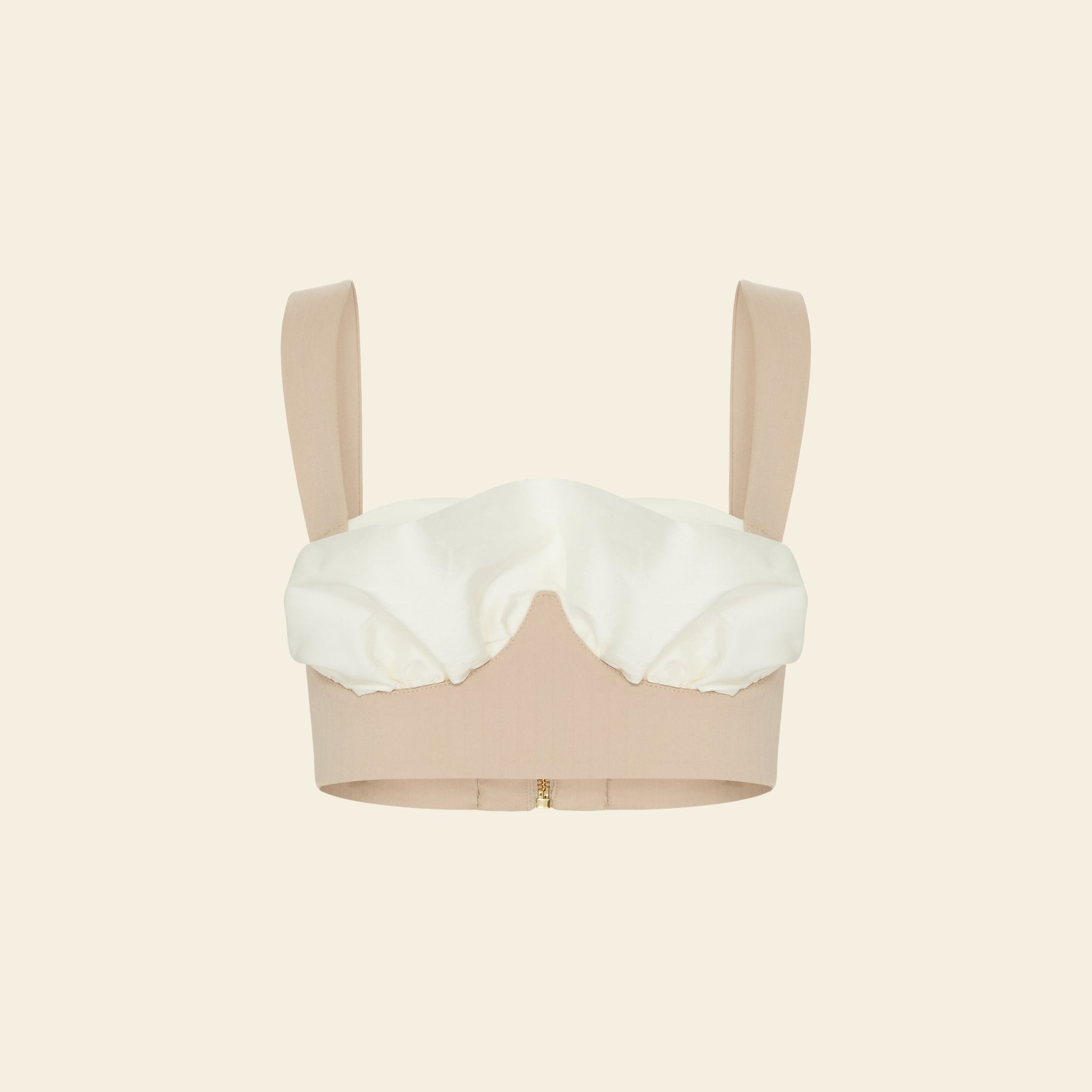 Top Bustier Drapeado Creme — still 1