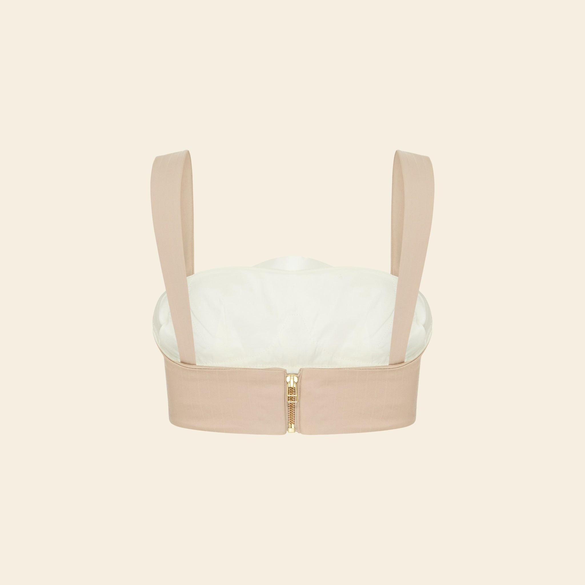 Top Bustier Drapeado Creme — still 2