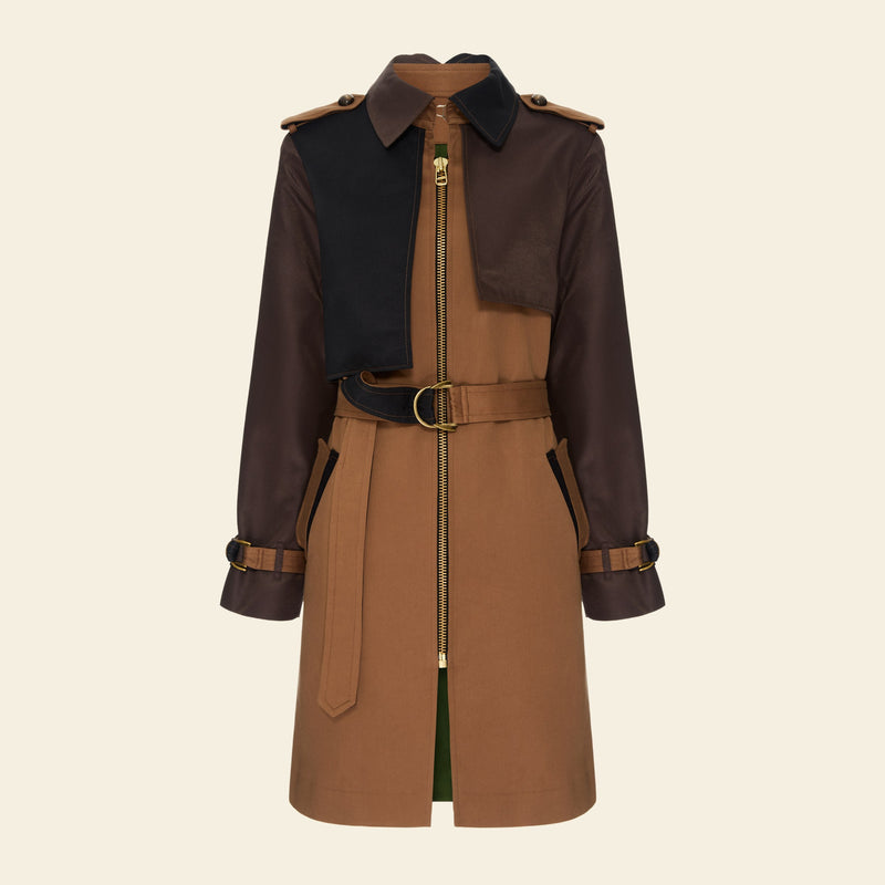 Trench Coat em Tons de Marrom