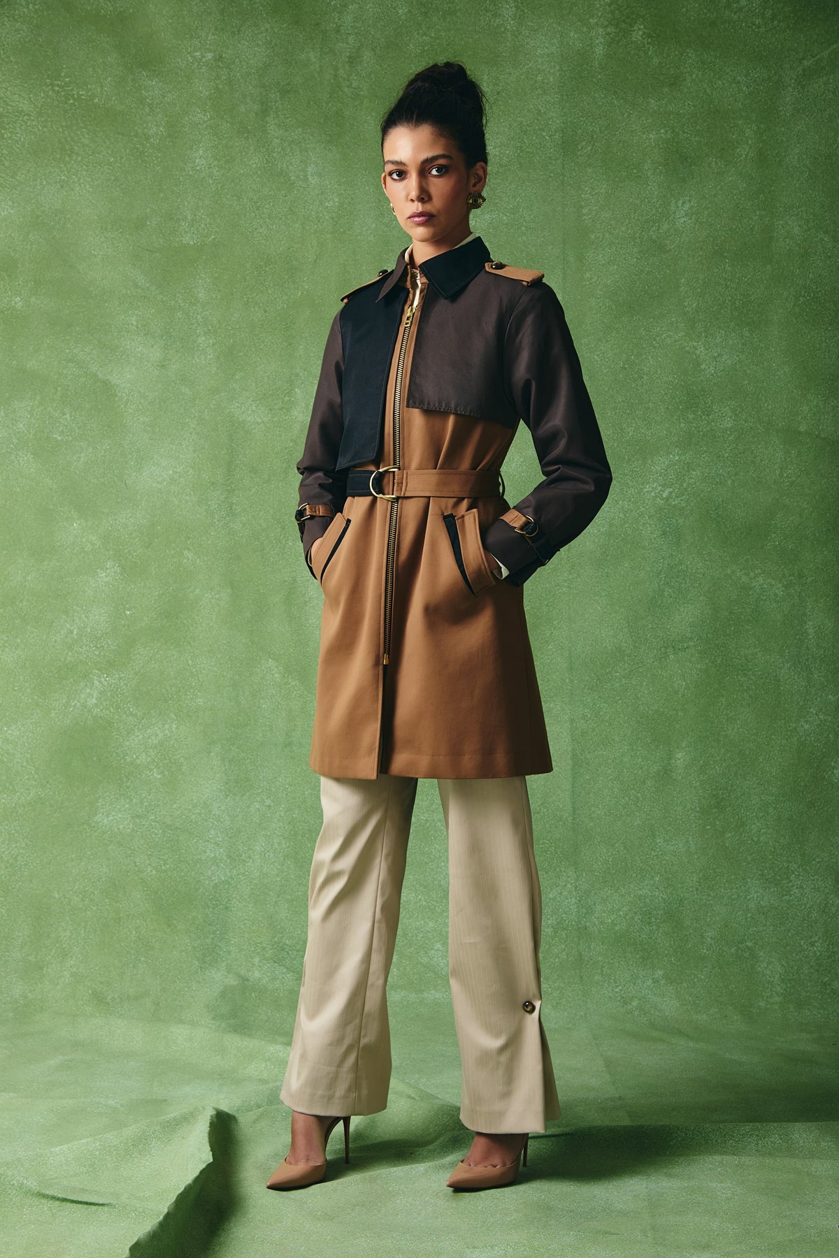 Calça Alfaiataria Creme — look 2